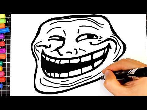How to Draw Troll Face Step by Step