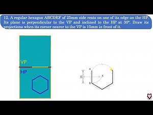 Descriptive Geometry I | Sheet 3 | Question 12
