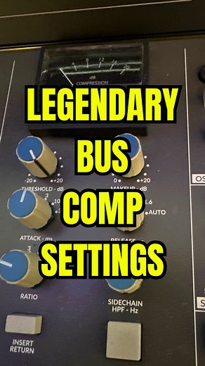 Joel Wanasek on Instagram: "These SSL compressor settings have been on endless hits. Try this on your next mix. If you want to learn the insides and outsides of compression check out the Hearing Compression fast track at URM Academy."