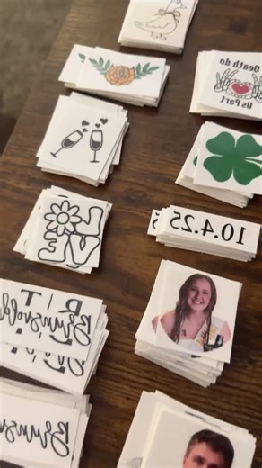 Custom Temporary Tattoos | Wedding Temporary Tattoos | 40 Piece Set With 8 Customizable Designs | Bridal Party, Bachelorette, Wedding Favors - Etsy