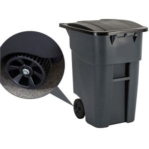 [Hot Item] 100 120 Liter Large Kitchen Garbage Can Waste Bin Plastic Trash Can with Wheels and Lids Green Dustbin