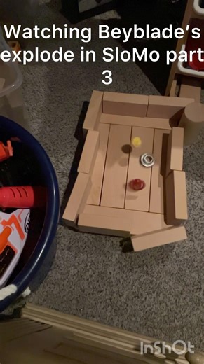 Beyblade’s exploding in slow motion, part three #beyblade #beybladeburst ￼￼￼