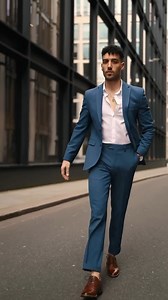 Stay sharp and in style with a Summer Casual Men's Blue Suit. Perfect for summer weddings, casual settings, and formal events, this suit combines comfort and elegance effortlessly. #Hollomen #Summersuits #Weddings #SummerStyle #CasualElegance #SharpDressing | hollo_men