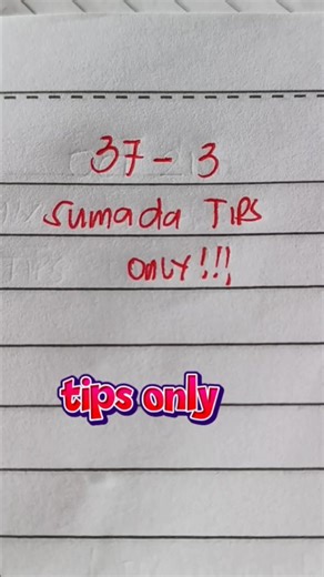 Sumada tips 37-3 | Cherryl Callope Bongaitan