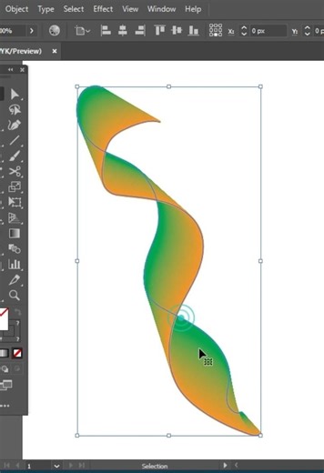 Draw Abstract Gradient Line with Blend Tool in illustrator #shorts #illustrator