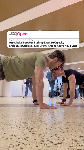 A study in 2019 found an inverse association between push-up capacity and cardiovascular events. Participants able to complete more than 40 push-ups had significantly lower risk of cardiovascular events compared to those who could only complete 10. Fascinating study! 💪🏽 | Mike Mutzel, MS