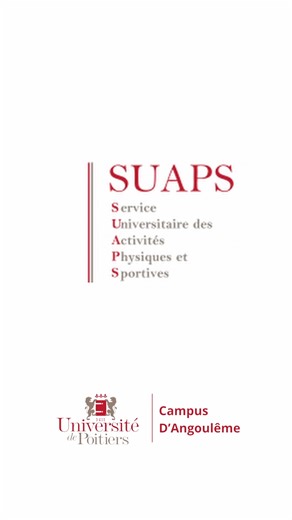 Campus d’Angoulême - Université de Poitiers | 🎥 À la rencontre du SUAPS ! 💬 Le Service Universitaire des Activités Physiques et Sportives est un service gratuit destiné aux étudiant.es... | Instagram