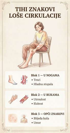 🩸TIHI ZNAKOVI LOŠE CIRKULACIJE⚠️Ne ignoriraj⚠️ Pročitajte opis ⚠️