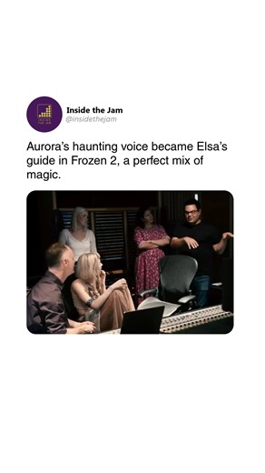 @insidethejam on Instagram: "How did Aurora’s voice become Elsa’s magical guide in Frozen 2? Her ethereal sound was the emotional heartbeat of the film, taking the audience on a journey filled with mystery and destiny. Her haunting vocals made every note unforgettable and contributed to the movie’s emotional core. Follow @insidethejam – where music, power & culture collide. #Aurora #Frozen2 #Soundtrack Video: @howsongsarecreated"