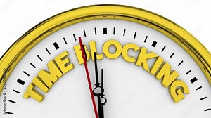 Time Blocking Clock Manage Your Downtime Focus Work Tasks Job 3d Animation Stock Video