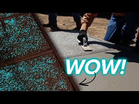 Installing Glow in the Dark Rocks in Concrete