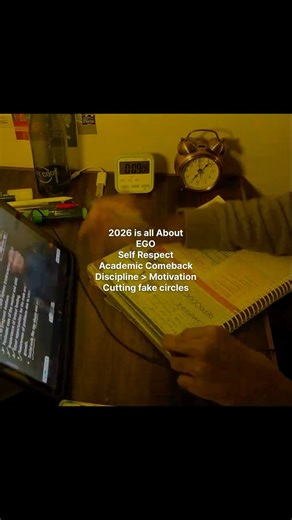 Pratham | Studygram on Instagram: "2026 is all about: • EGO (stand for yourself) • Self-Respect (no self-betrayal) • Academic Comeback (results > excuses) • Discipline > Motivation (daily actions win) • Cutting Fake Circles (peace over people) No noise. No validation. Just progress. . . Ego,academic comeback,studygram,2026,fyp"