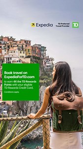 148 reactions | Earn 4X the TD Rewards Points on travel purchases at ExpediaForTD.com with your eligible TD Rewards Credit Card. Conditions apply. | TD | Facebook