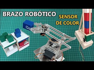 Brazo robótico con sensor de color + Código Arduino