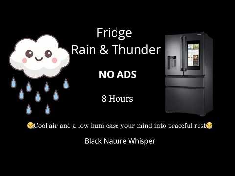 [No Ads] Fridge Hum Sound from Inside with Rain Sounds | Deep Sleep, Relaxation & Focus White Noise