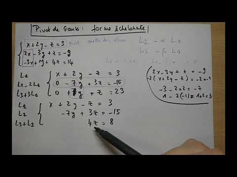 Gaussian elimination in echelon form, example 1 [Algebra and Linear Systems]