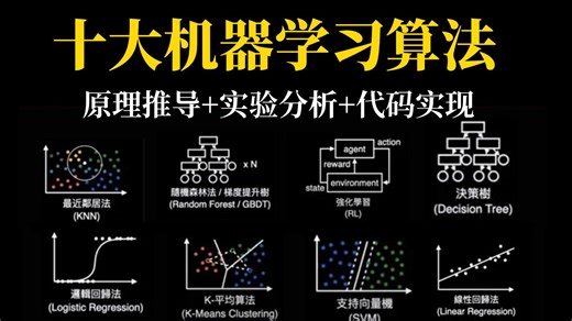 【全289集】禁止自学走弯路！回归算法、聚类算法、决策树、随机森林、神经网络、贝叶斯算法、支持向量机等十大机器学习算法一口气学完！AI/机器学习入门/AI入门