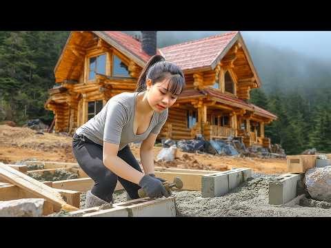 Building the Most Beautiful Log Home | Entire Build from First Stage to Final Step (4K)