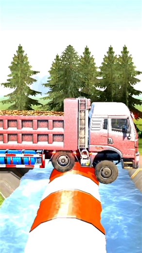 Mods Truck vs Extreme speed bumps|| #shorts #youtubeshorts #ytshorts #truck #tractor #simulation