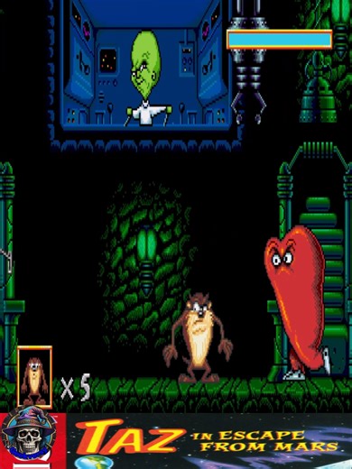 Taz in Escape From Mars: Defeating the Mad Scientist