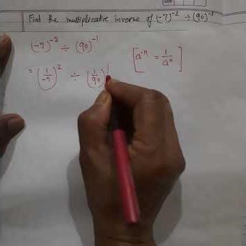 Find the multiplicative inverse of (-7)^-2 ÷ (90)^-1. #maths #class8maths #ytshorts #mathstricks