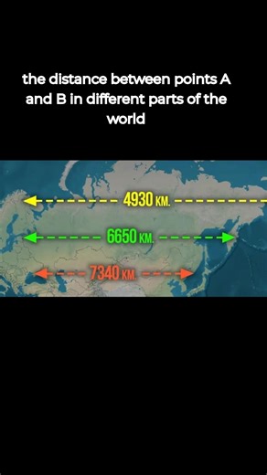 Historify on Instagram: "the distance between points A and B in different parts of the world"