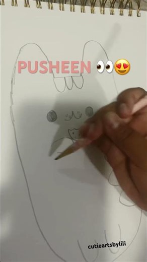How to draw PUSHEEN ❤️#pusheenlove #drawing #funny #youtubethumbnails viralshorts #art #fyp