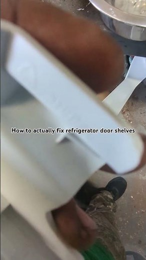 Fixing broken refrigerator door shelves without glue.