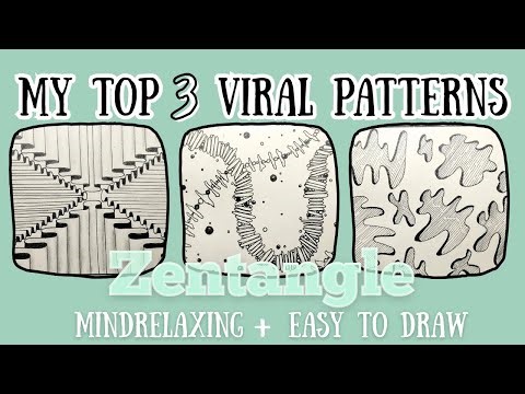🎨 3 Easy Zentangle Patterns You’ll Love | My 3 Most Viewed Patterns in One Video 🌟 Learn Zentangle