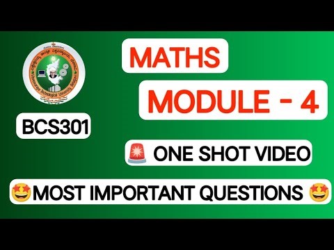 VTU | Maths | BCS301 | 3rd Sem | Module 4 | Probability Distributions | Important Questions|One Shot