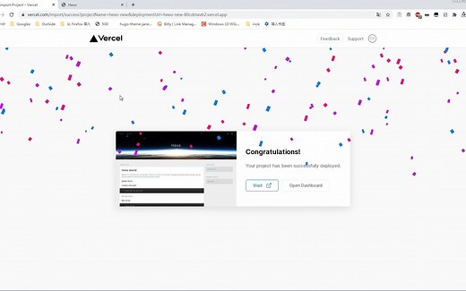 演示使用Vercel两分钟搭建免费博客站点