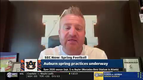 Alex Golesh talks about @AuburnFootball's "Iron Bowl period" with @colecubelic.Plenty of shots fired at @GregMcElroy 😂