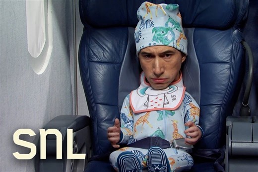 Adam Driver Played a Baby on His First Flight on This Week's "SNL"