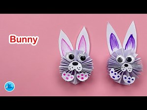 How to make a paper bunny toy - easy paper crafts