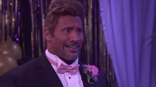 Jimmy Fallon and Dwayne Johnson as teens in prom sketch