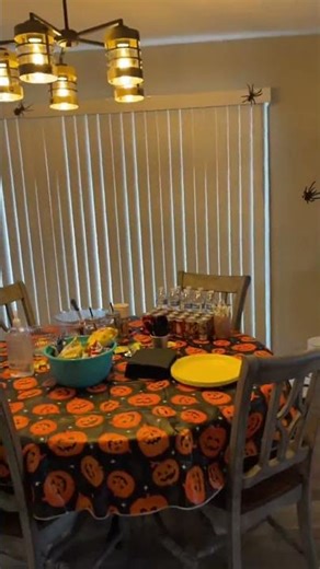 Halloween party set up
