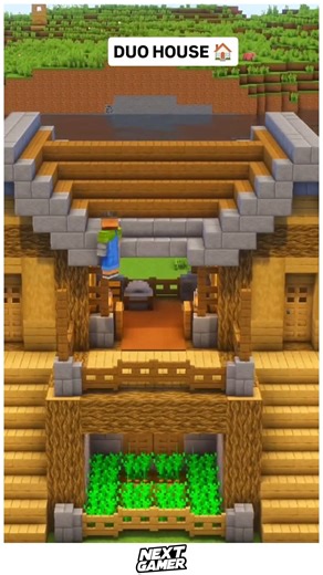 NextGamer on Instagram: "🌙🏠 Minecraft Duo House 🌟💖 A beautiful build designed for two adventurers complete with shared rooms, cozy details, and plenty of space to enjoy together. 🌲🎮 Perfect for friends or partners exploring Minecraft worlds! Who would you share this house with? #MinecraftBuilds #MinecraftIdeas #MinecraftSurvival #MinecraftDuo #CozyVibes #CreativeBuilds #GamingCommunity"