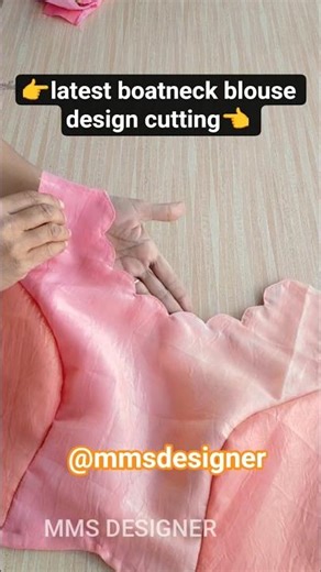 👉Latest front Boatneck blouse design cutting 👈#shorts #ytshorts #mmsdesigner #boatneck #blousedesign