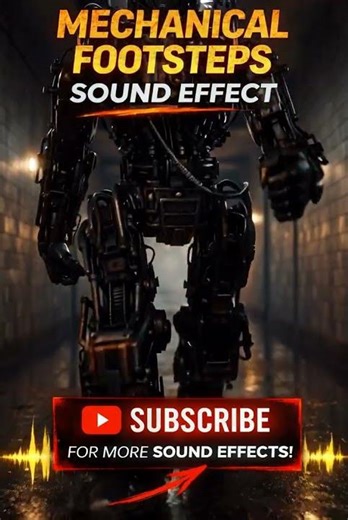 Mechanical Footsteps Sound Effect – Robot Walking Metal Steps SFX