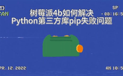树莓派4b如何pip下载第三方库第三方库？干货教学