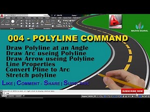 Auto Cad Tutorials - POLYLINE Command Detailed Explanation in Tamil - 004
