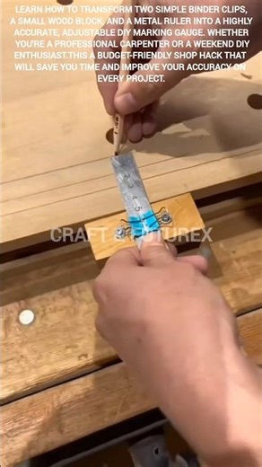 Genius woodworking hack! DIY precision marking gauge. #ytshorts