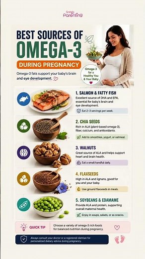 Best Omega-3 Foods During Pregnancy for Baby Brain Development 🧠🤰
