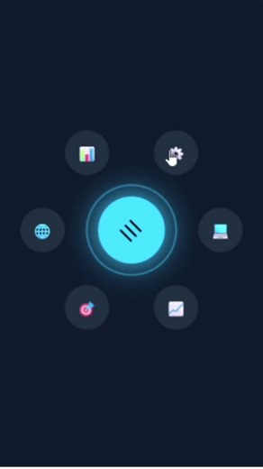 Animated Radial Menu using HTML CSS JavaScript | Circular Icon Menu UI Design.