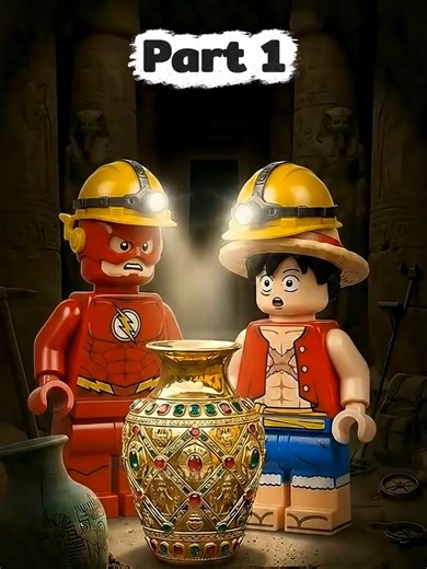 Part 1: The Flash vs Luffy: Gold or a Shocking Surprise?!😱⚱️ #lego #animation #anime #luffy #flash