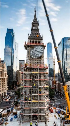 How to build clock tower in 8 sec.⏰️⏰️⏰️