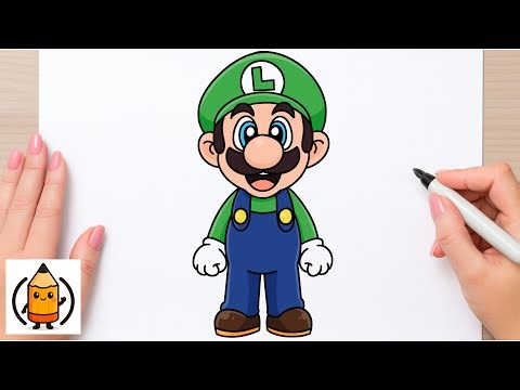 How To Luigi EASY | Super Mario Drawing Tutorial