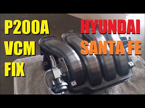2012 Hyundai Santa Fe P200A VCM Variable Control Motor Intake Manifold Fix