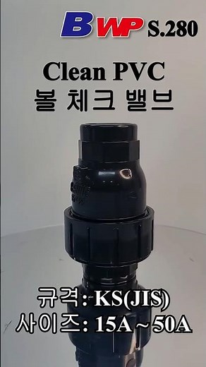크린 PVC 볼 체크 밸브 나사 타입. Clean PVC 볼 체크 밸브 PT 타입. Clean PVC Ball Check Valve Thread type.아성크린후로텍(주).BWP