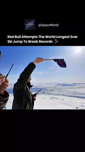 @Spaceworld on Instagram: "Red Bull set out to push ski jumping beyond regulated competition limits. Breaking ski jump and ski flying world records requires terrain far larger than Olympic or World Cup hills. Standard venues follow strict size rules, which cap flight distance. Olympic medallist and FIS World Cup Champion Ryōyū Kobayashi led the attempt. His team traveled to Akureyri in northern Iceland, selected for steep slopes and reliable winter snow conditions. A custom kicker was carved dir